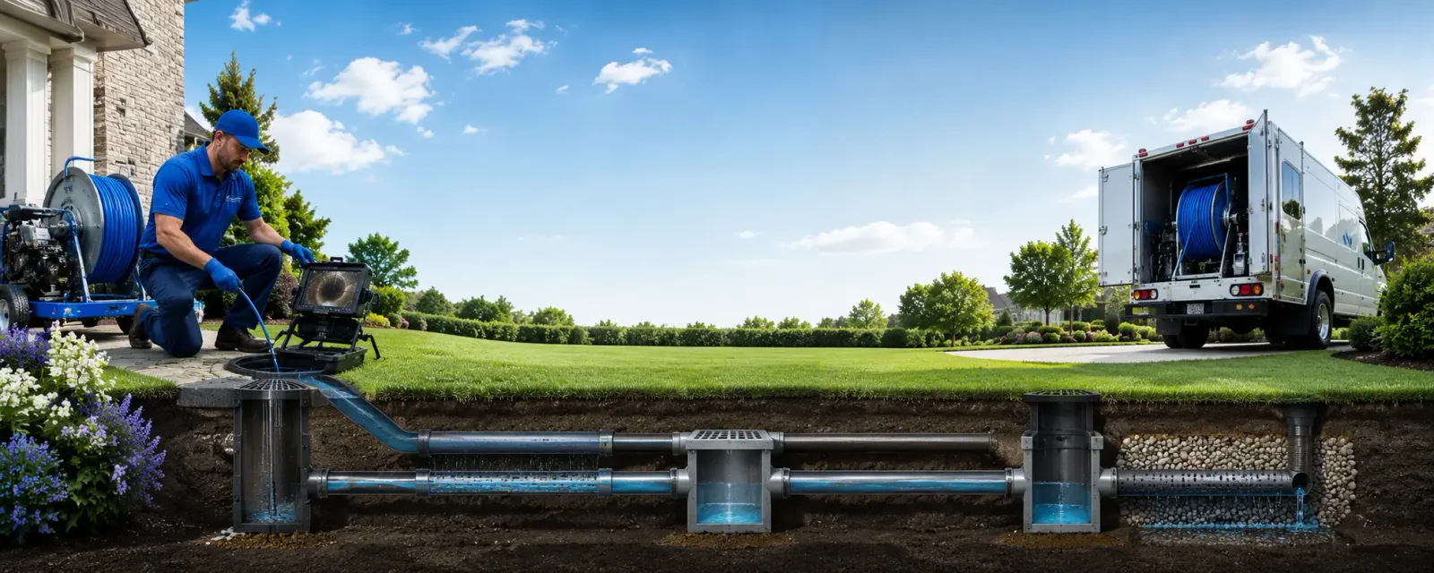 Outdoor drain cleaning information for Summerfield, IL